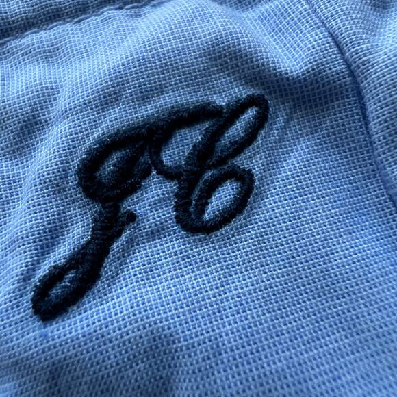 J Crew Classic Pajama Pant In End On End Cotton Large Light Blue Cool Lilac - Picture 9 of 10